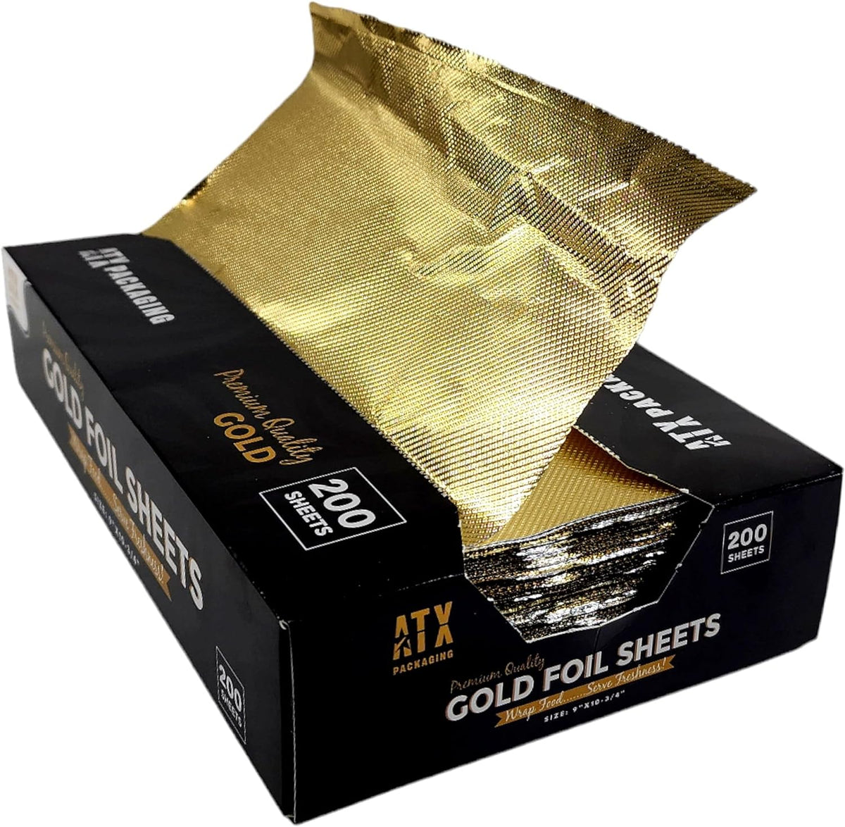 Handi-Foil 9 x 10.75 Gold Interfolded Aluminum Foil Pop-Up Sheets 200/PK  (Pack of 200)