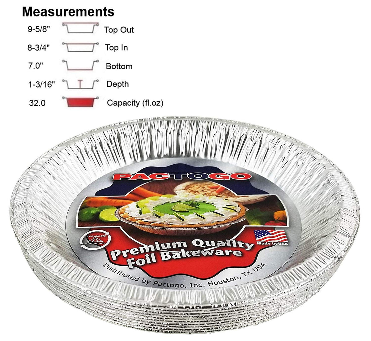 HFA 6 Foil Pie Pan w/Clear Low Dome Clamshell Container Combo 50/PK