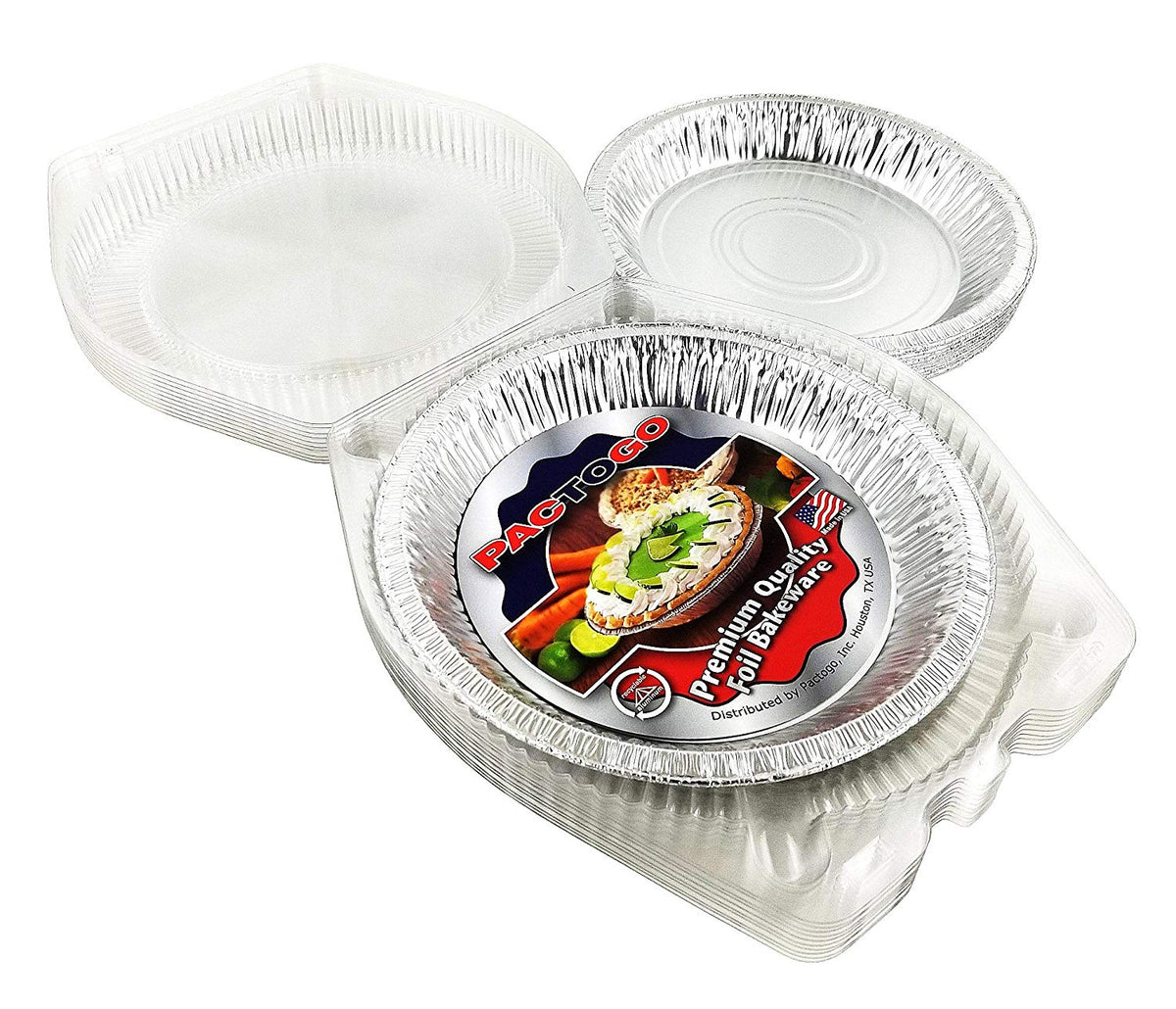 Handi-foil 10 (Actual Top-Out 9-5/8 Inches - Top-In 8-3/4 inches) Aluminum Foil Pie Pan - Disposable Baking Tin Plates (50)