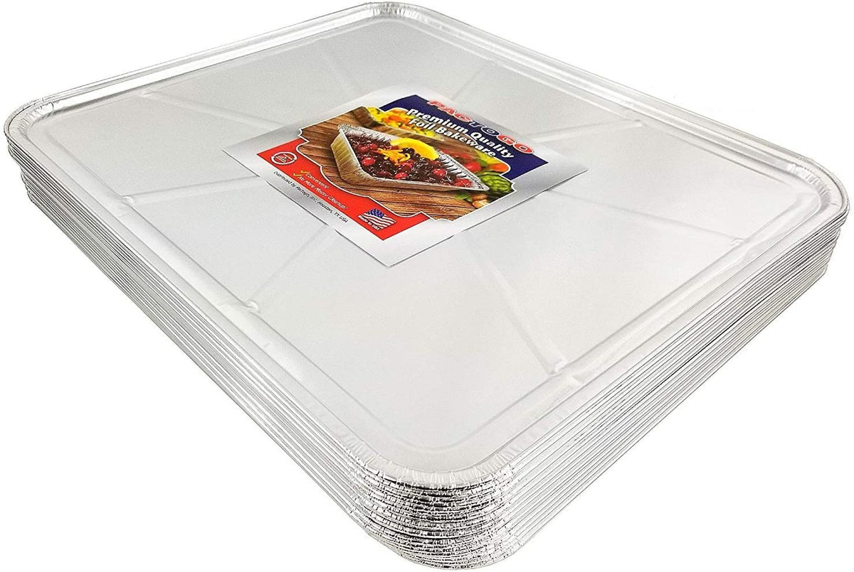 Pactogo Red Holiday Christmas Square Cake Aluminum Foil Pan w/Clear Dome  Lid Disposable Baking Tins (Pack of 50 Sets) 