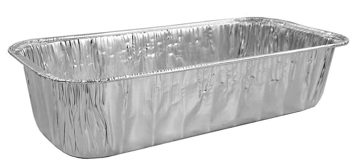 Durable Foil 3 Count 8inch Aluminum Loaf Pans D51030, As Shown