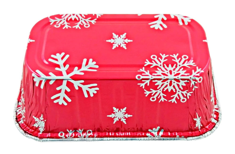 Handi-Foil 2 lb. Red Holiday Snowman Loaf Bread Pan w/Low Dome Lid 200 –