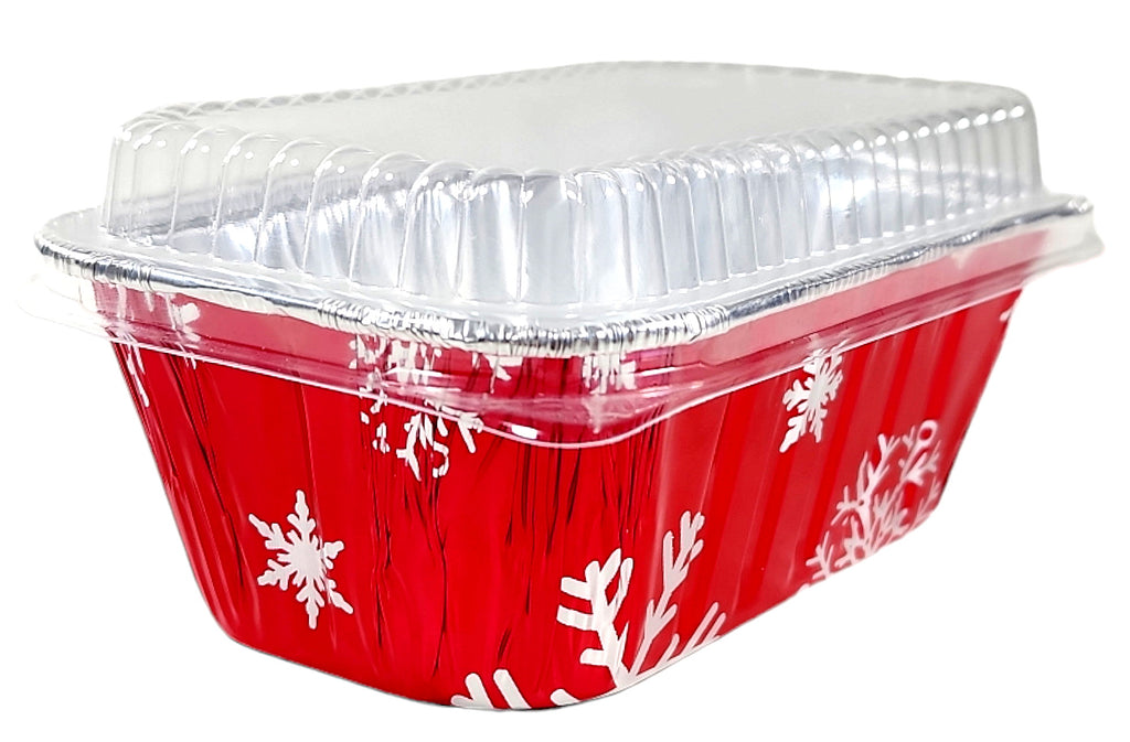 Durable 9 Square Holiday Foil Cake Pan With Dome Lid 50/CS –