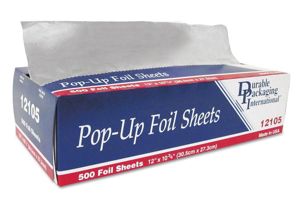 Handi-Foil 12 x 10.75 Gold Interfolded Aluminum Foil Pop-Up Sheets (Pack  of 500 Sheets)