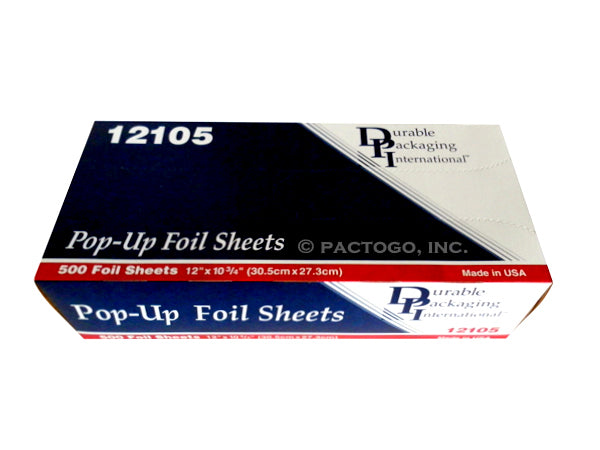 Choice 12 x 10 3/4 Food Service Interfolded Pop Up Foil Sheets - 200/Box