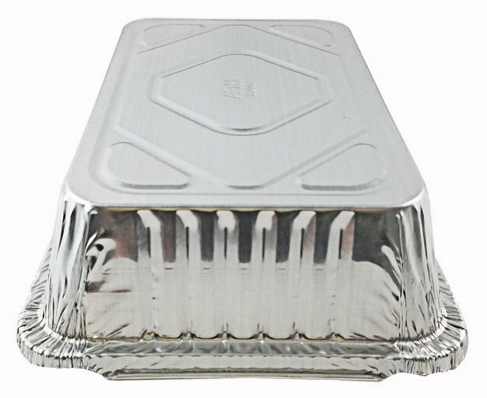 2¼ lb. Disposable Aluminum Foil Carryout Pan with Plastic Lid #250P