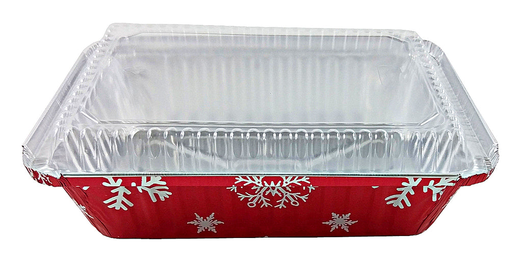 1 lb. Red Holiday Christmas Snowflake Aluminum Foil Small Mini