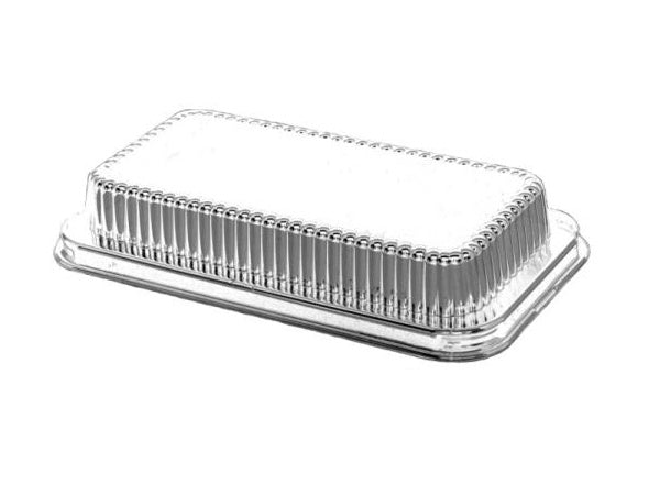 Handi-Foil 1 1/2 lb. Aluminum Foil Loaf Pan IVC w/Clear Dome Lid 50/PK –