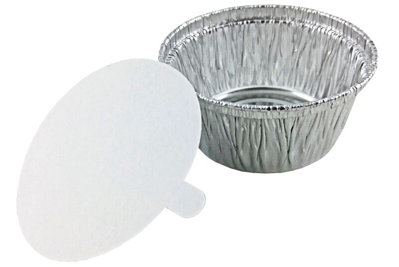 Handi-Foil 3½ oz. Aluminum Foil Utility Cup w/Clear Plastic Lid 100/PK