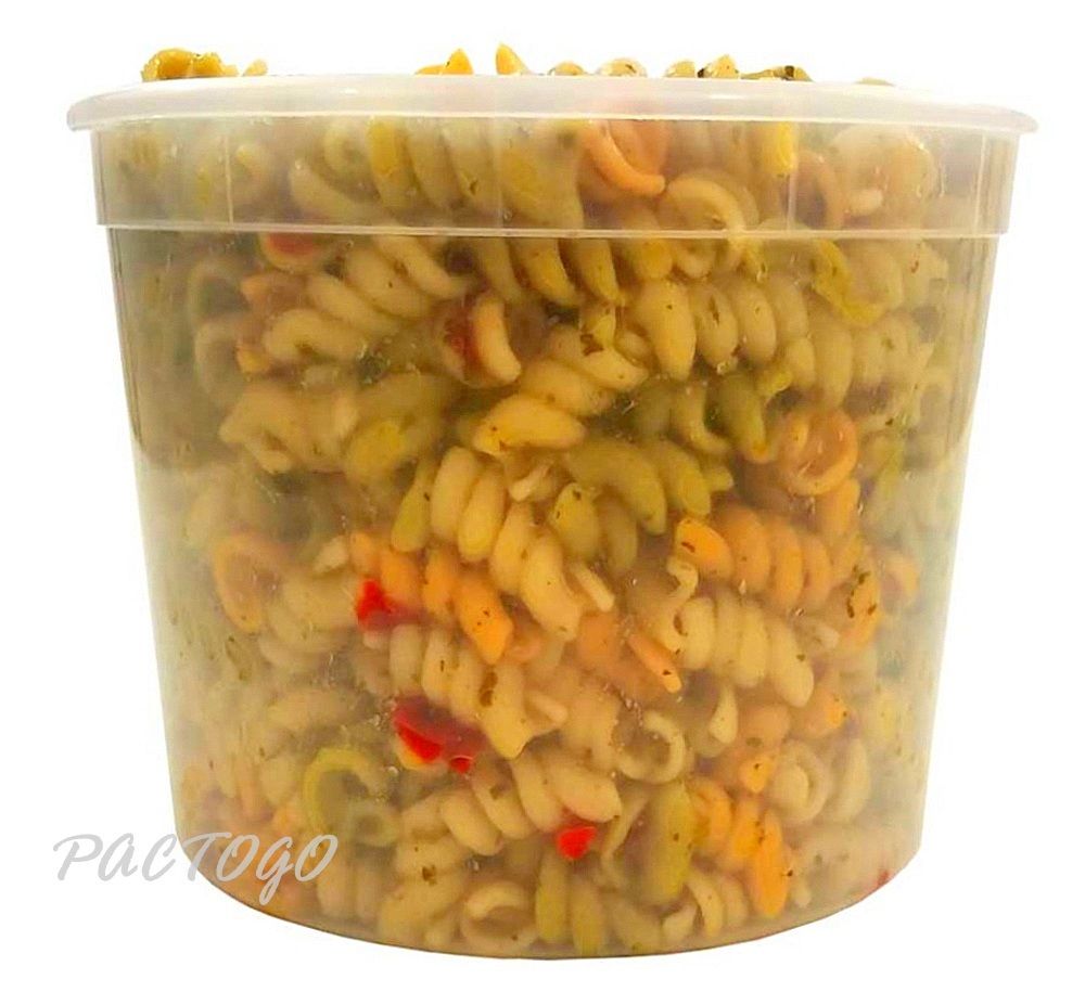 Comfy Package 64 Oz Deli Containers Plastic Containers with Lids for Food,  24 Sets