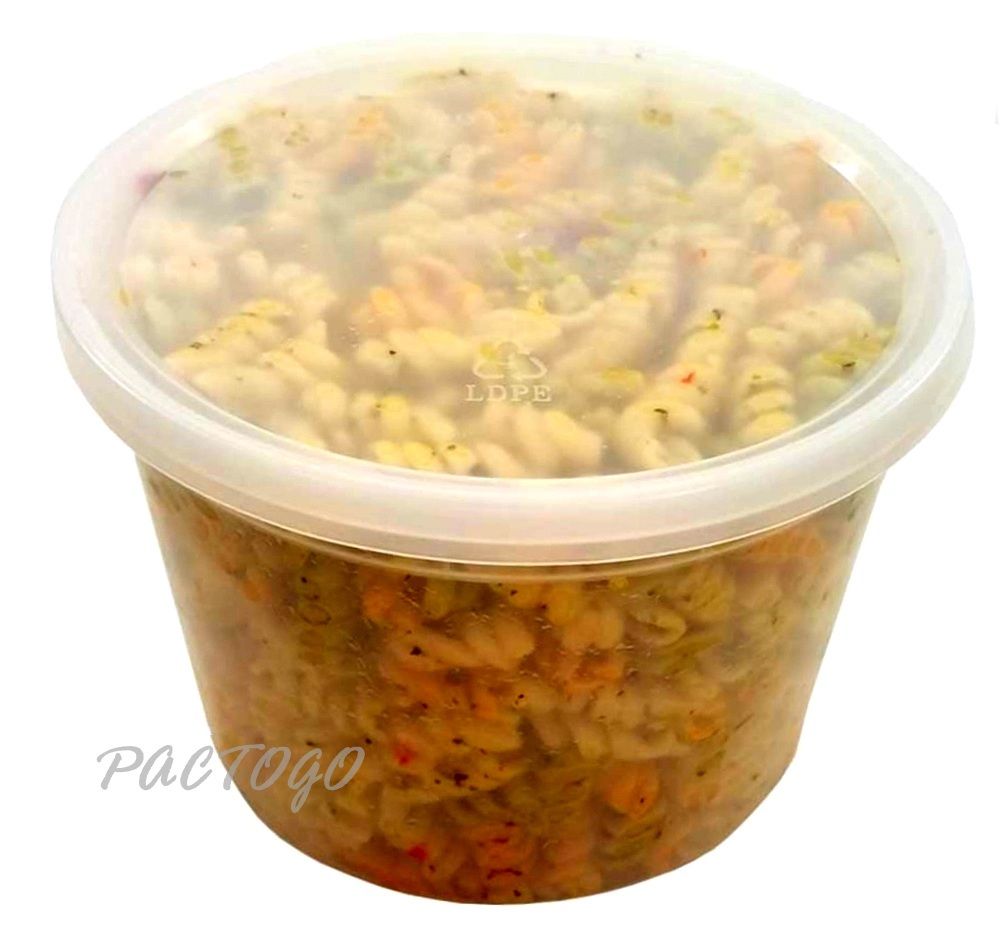 Comfy Package 24 oz. Plastic Deli Food Storage Containers with