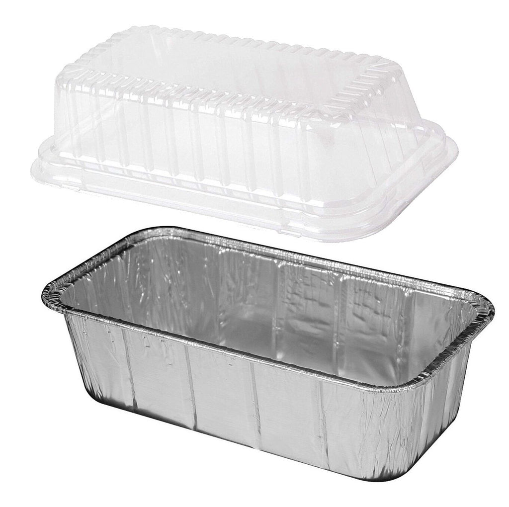  D&W Fine Pack A86 2 lb. Aluminum Foil Loaf/Bread Pan Tins  w/Foil Board Lid (Pack of 50 Sets): Home & Kitchen