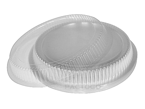 Durable Packaging 27025P250 Foil Food Container with Clear Plastic Dome Lid  - 7 1/8Dia x 1 1/2D
