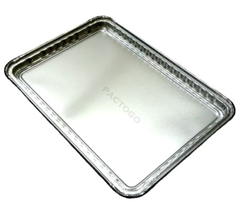 Handi-Foil 16x12 Oblong Cookie Sheet Pan Disposable Aluminum Bun Tray  (Pack of 10)
