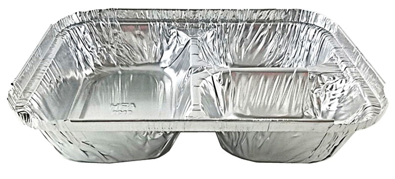 Disposable Aluminum Dinner Tray with Paper Lids 3 Compartment Foil Pan –  OnlyOneStopShop