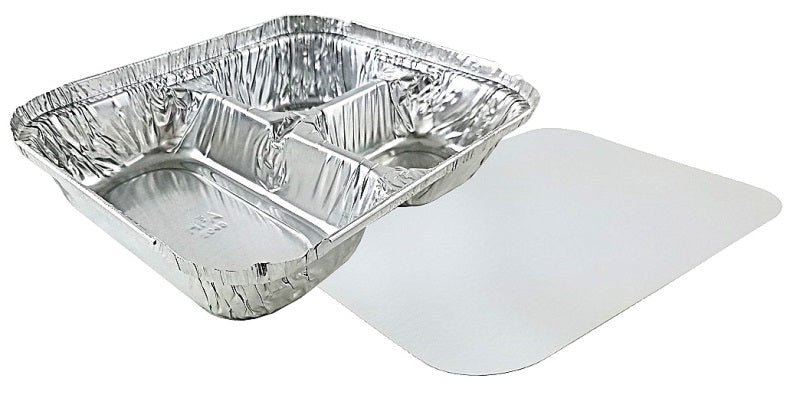 Handi-foil® Storage Containers and Board Lids - Silver, 5 pk / 7.9 x 5.4 in  - Baker's