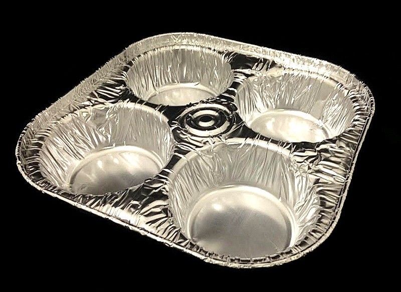 Handi-foil Cook-n-Carry 4 Aluminum Muffin Pans with 4 Lids and 24 Bake Cups