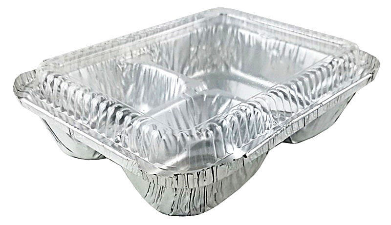 Choice 7 Round Foil Take-Out Pan with Dome Lid - 200/Case
