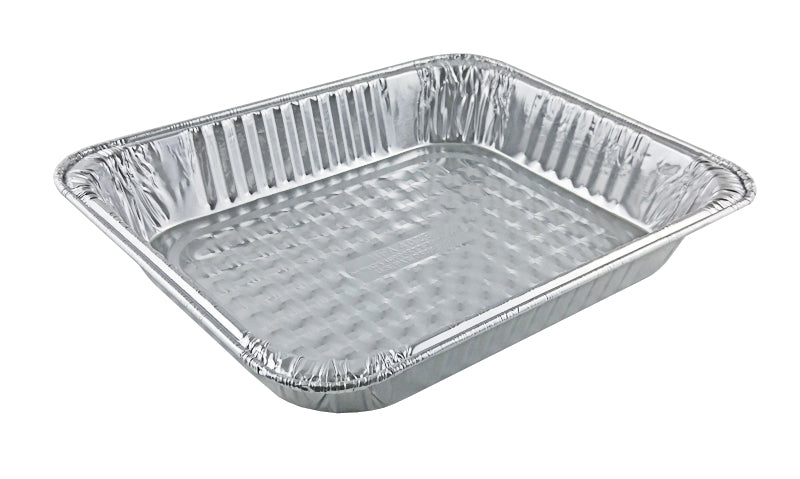 Half Size Aluminum Foil Pans, Deep Disposable Trays (12.7 x 2.2 x