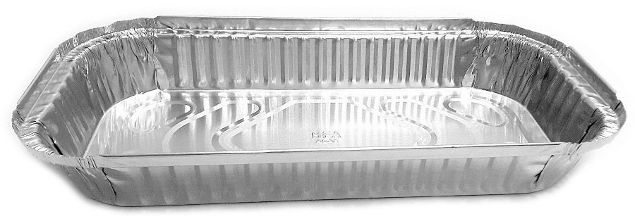 Durable Jumbo 3-Compartment Oblong TV Dinner Aluminum Foil Pan w/Lid 2 –