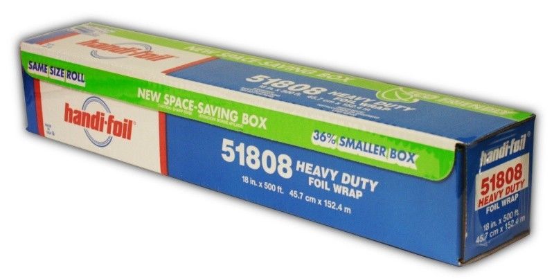 Heavy Duty Aluminum Foil Roll, 18 x 1,000 ft, Silver