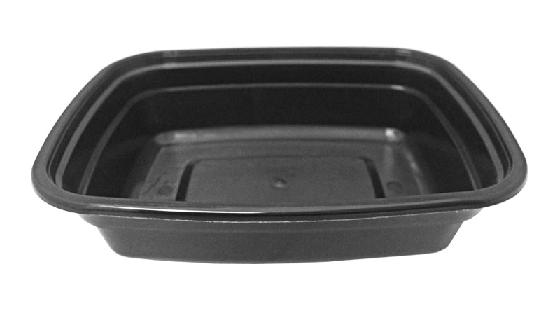 12 oz. Rectangular Black Container With Lid Combo 150/CS – Foil