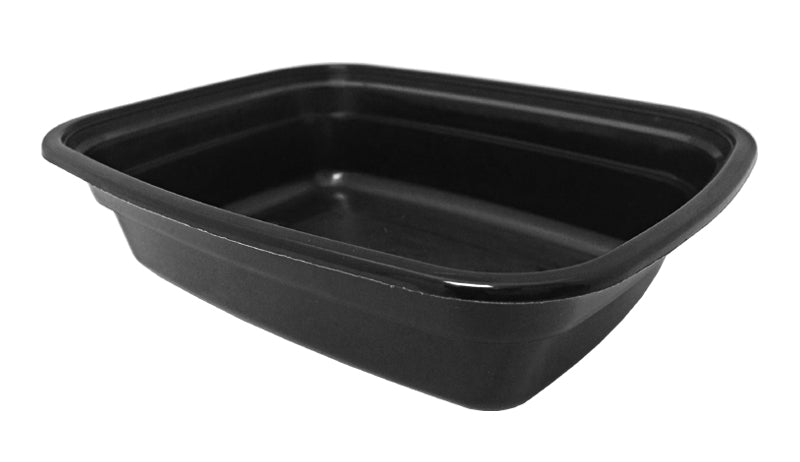 12 oz. Rectangular Black Container With Lid Combo 150/CS –