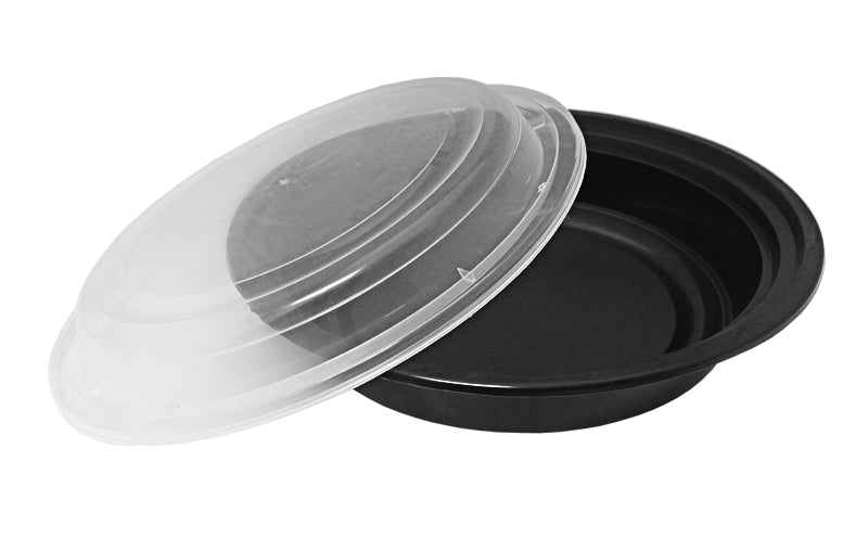Black Catering Bowl 64 oz Disposable Plastic Take-Out Bowls (150 Pack)
