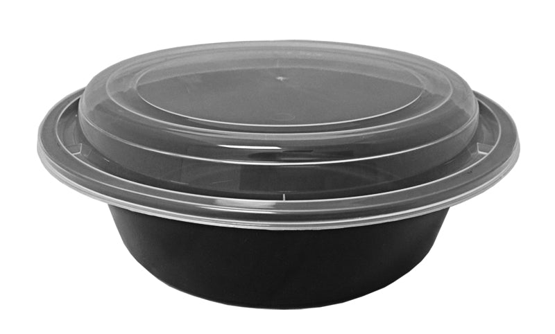 32-oz Microwave Round Container with Lid - 150 Pack (260672)