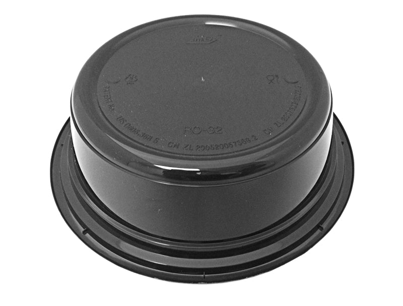 32 oz. Round Black 7 Container w/Lid Combo 150/CS –
