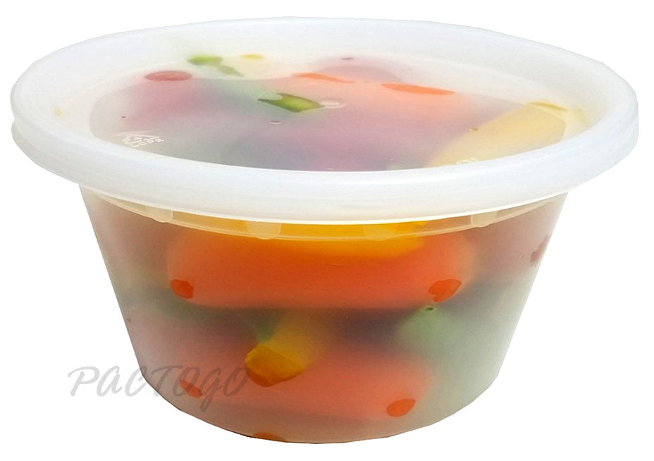 SafePro 32HD 32 Oz Clear Plastic HD Microwavable Soup Containers Combo,  240/CS