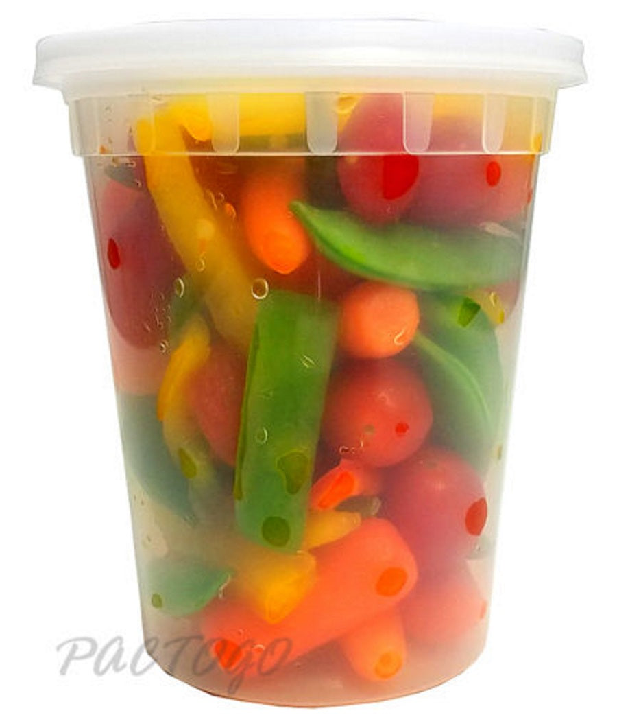 Microwavable Deli Container W/ Lid Pack (32 oz.): 240/Case