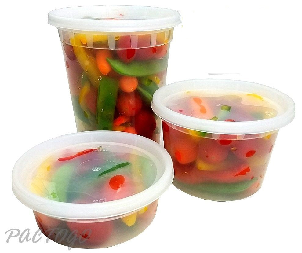 Stalk Market Clear PLA Lid for 8, 12, 16, 32 oz. Deli Containers