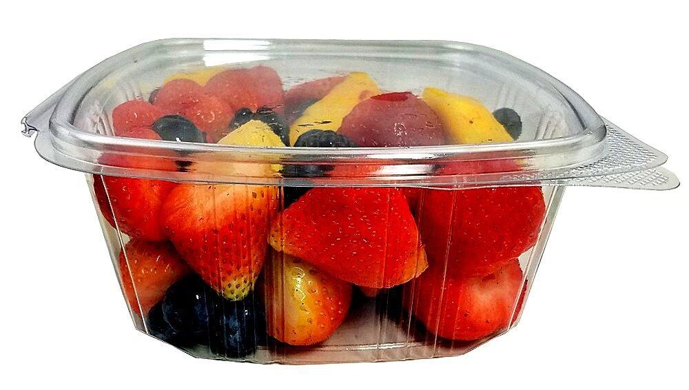 12 Oz Clear Hinged Flat Lid Container - 200 Pcs/cs